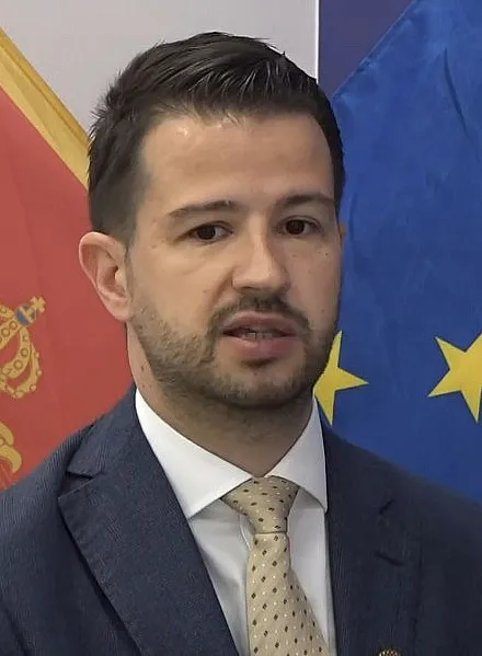 President Jakov Milatović van Montenegro, die senator Jeanne Shaheen onderscheidde en haar met senator Durbin ontving.